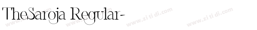 TheSaroja Regular字体转换
